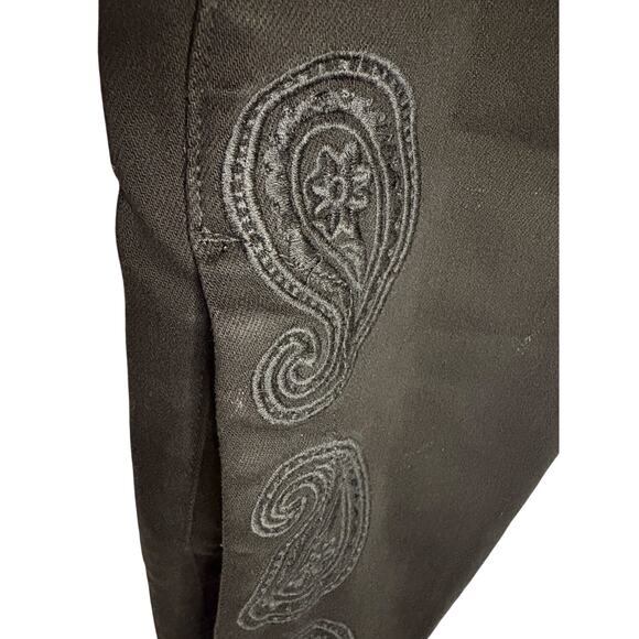 THRT Black Paisley Embroidered Skinny Jeans NWT, SZ 30 - Picture 5 of 7